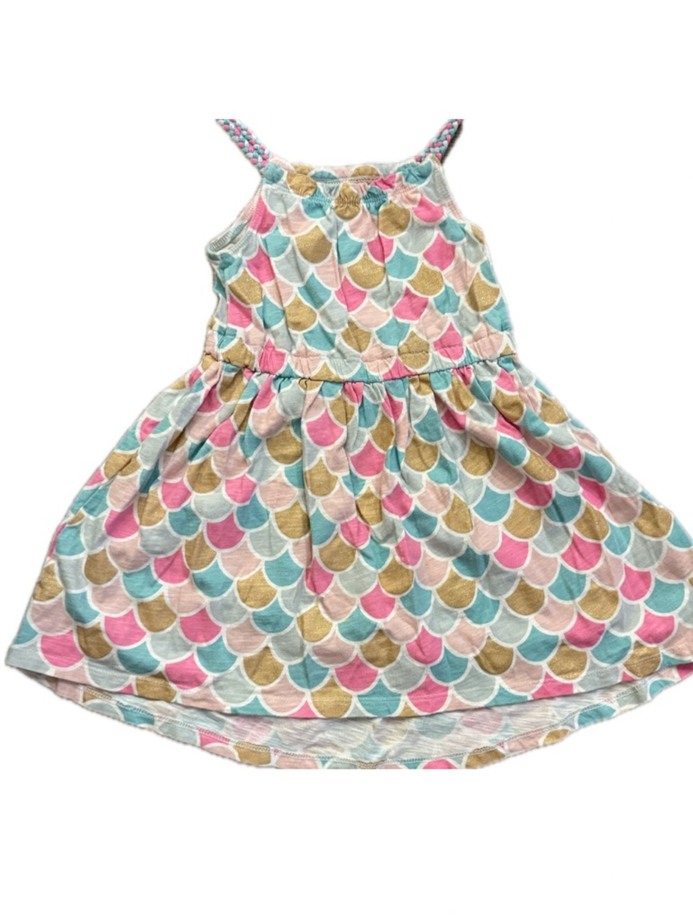 Carter’s Toddler Girl Dress 3T Mermaid Scale Print Summer Sundress